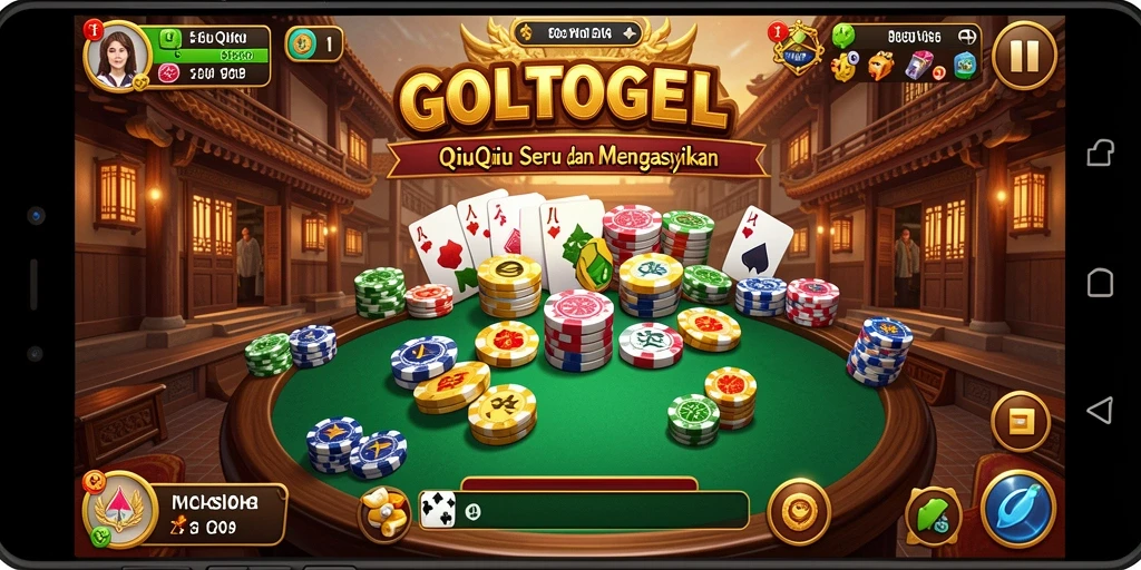 Tampilan gameplay GOLTOGEL dalam pertandingan QiuQiu yang seru.