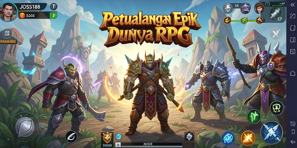 Tampilan gameplay RPG seru penuh aksi di JOSS188.