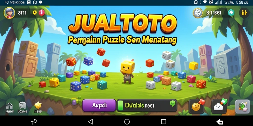 Screenshot JUALTOTO menampilkan gameplay menarik dalam permainan Puzzle.