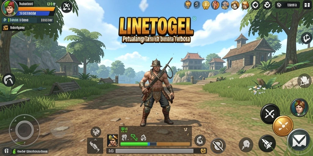 Tampilan gameplay seru dari LINETOGEL dalam dunia terbuka yang luas.