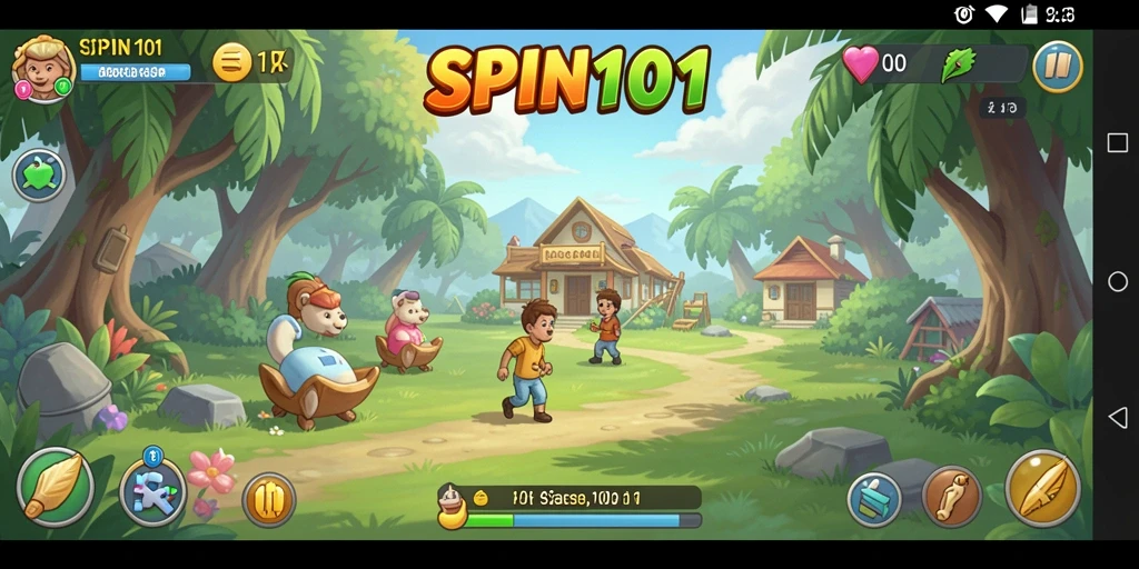Tangkapan layar dari permainan SPIN101 yang menampilkan gameplay yang menyenangkan.