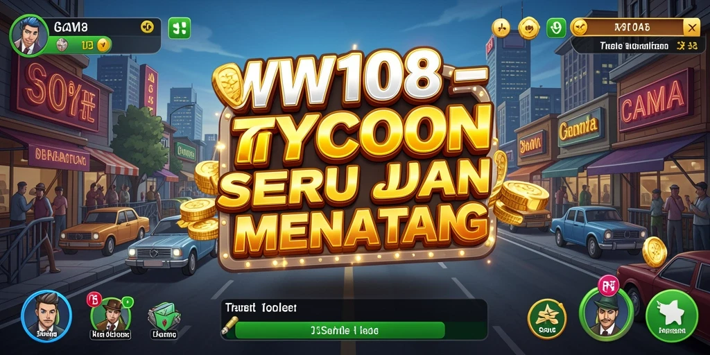 Tampilan gameplay menarik saat mengelola bisnis di VW108.